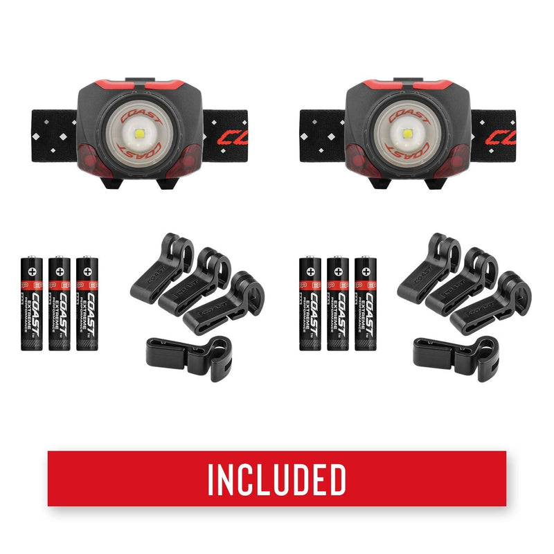 Coast FL84 575 Lumen Dual Color Focusing LED Headlamp 2-Pack - BeesActive Australia