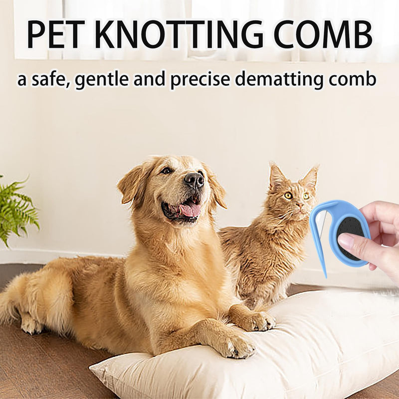 2Pcs Knotting Comb for Cats, Pet Knotting Comb Knotting Comb for Dog Pet Hair Removal Tool Cat Dog Grooming Comb Knot Remover Cat Knotting Comb, Pet Knotting Comb for Medium to Long Hairs - BeesActive Australia