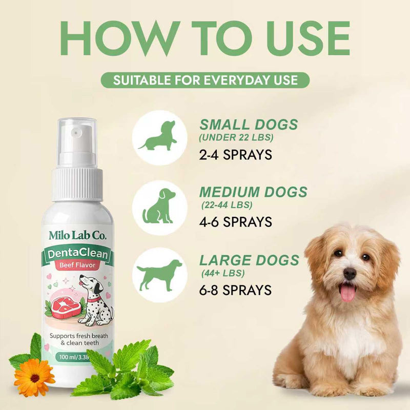 Advanced Dental Spray, Dentaclean Oral Care Pet Dental Spray, Breath Freshener Spray Supports Healthy Gums and Clean Teeth, Safe Ingestible Formula for Daily Pet Hygiene