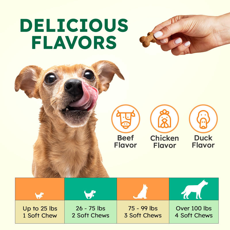 ZENO Dog Vitamins and Supplements - 150 Dog Multivitamin Chewable - Immune, Joint Support, Skin, Gut Health + Packed with Omega 3s, Glucosamine & Probiotics - Safe for Puppy - Chicken
