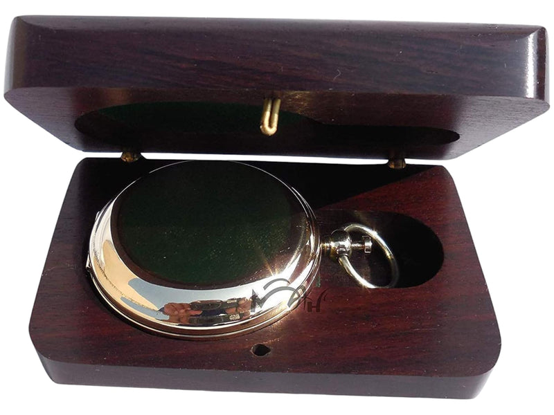 Brass Compass Gift – Push Button Compass Keepsake Gift for Son, Boys, Men, Graduation Gift, Birthday Gift Idea, Inspirational Motivational Gift for Him, Unique Gift Idea, Collectible Desk Decor Brass Compass Gift – Classic Edition 1
