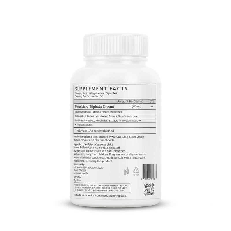 Triphala Capsules - for Daily Use, Overall Wellness - 60 Vegan Capsules for Maximum Absorption & Potency -100% Organic - BeesActive Australia
