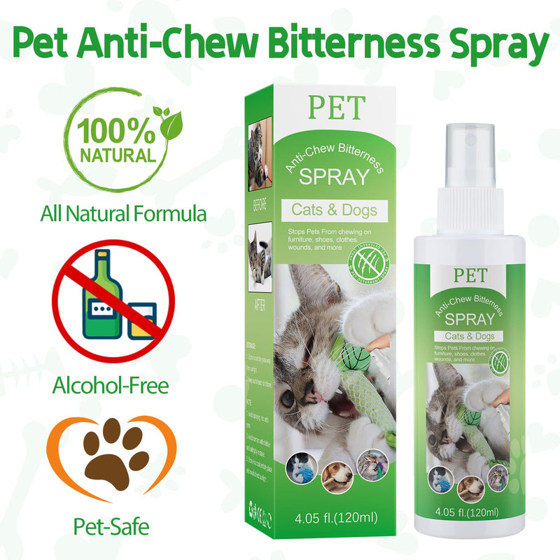 Cat Deterrent Spray. Cat Repellent Indoor for Cat and Kitten. No Scratch Spray for Cats. Effective Cat Scratch Deterrent Training Aid for Furniture, Curtains, Sofas, Plants, Indoor & Outdoor. 120ML green - BeesActive Australia