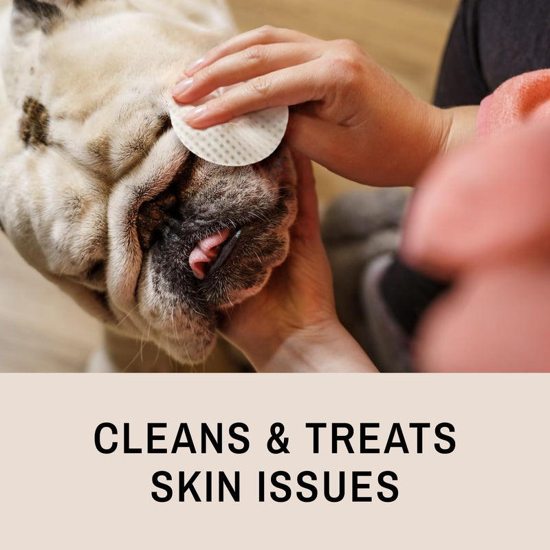 Eye Envy Bulldog Wrinkle Wipes. Wrinkle Wipes for French Bulldog, Pug, English Bulldog. Cleans Wrinkles, Bulldog Tail Pockets. Removes Stains and Odors. Natural, Unscented Wipes. USA Made. 60 Count - PawsPlanet Australia