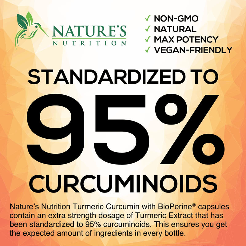 Turmeric Curcumin with BioPerine 95% Standardized Curcuminoids 1950mg - Black Pepper Extract for Max Absorption, Nature's Joint Support Supplement, Herbal Turmeric Pills, Vegan Non-GMO - 240 Capsules 240 Count (Pack of 1) - BeesActive Australia