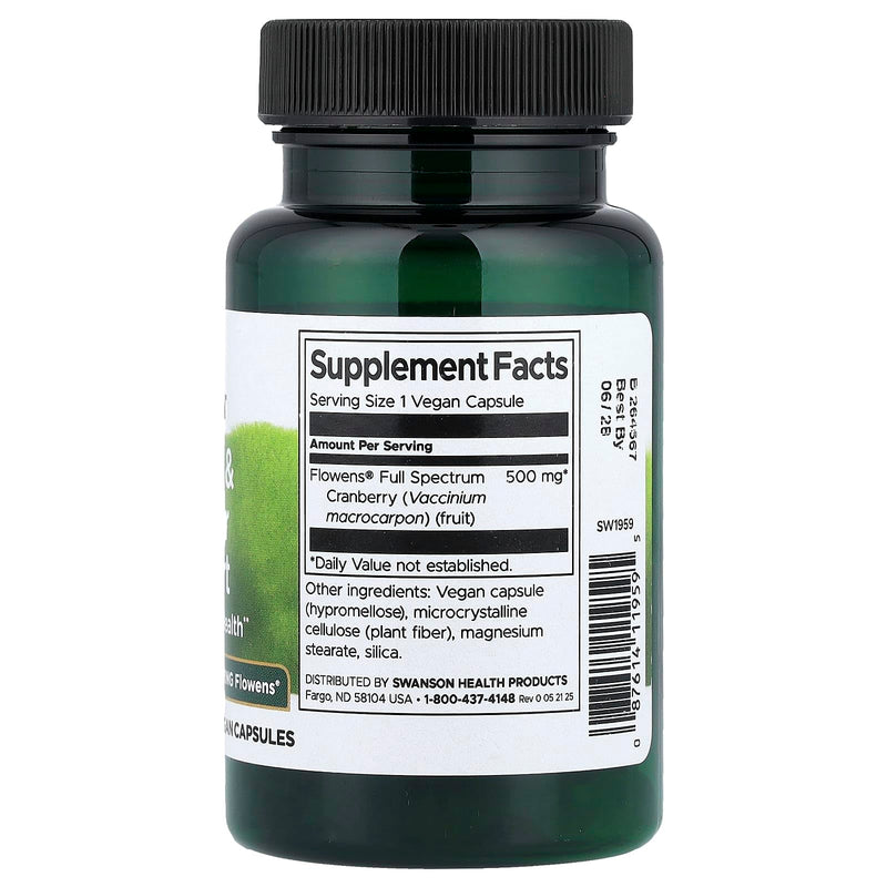 Swanson Urinary and Bladder Support 500 mg, 30 Vegan Capsules | Clinically Shown to Improve Bladder Comfort and Male Lower Urinary Tract Health, Supports Normal Frequency and Urgency