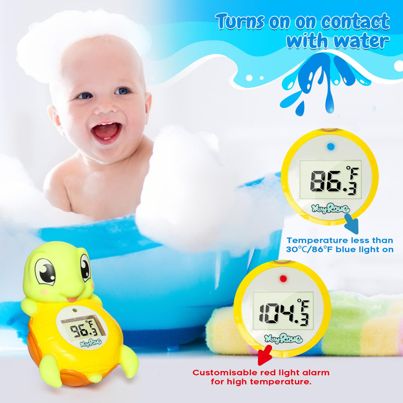 Backstroke Sea Turtle Baby Bath Thermometer,The Infant Baby Bath Floating Toy Safety Temperature Water Thermometer, BPA Free, New Baby Essentials - BeesActive Australia