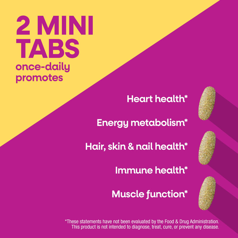 Nature's Way Alive! Women's 50+ Ultra Minis Multivitamin, 180 Mini Tablets | Complete Daily Women's Vitamins, High Potency Formula, Promotes Energy Metabolism and Muscle Function*, with Methylated B12