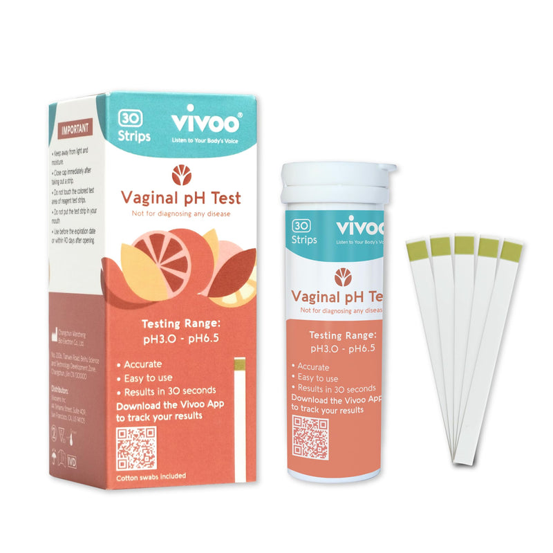 VIVOO Vaginal pH Test Strips - 30 Second Results, Simple & Effective Vaginal pH Test Strips for Feminine Hygiene Monitoring, Detect Any Imbalances and Take Proactive Measures, 30 Strips - BeesActive Australia