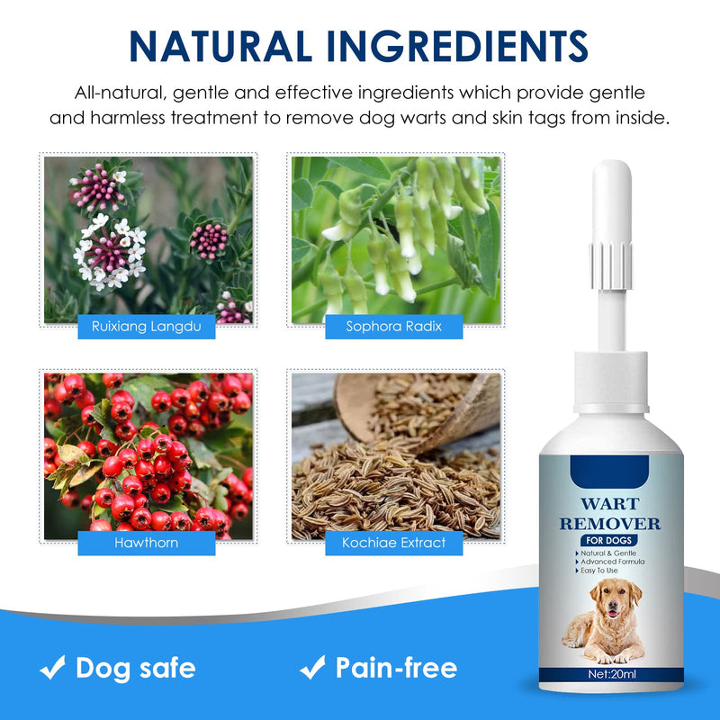 Dog Wart Remover, Fast Acting Dog Skin Tag & Wart Removal Treatment Warts Remover for Dogs, No Harm & Pain-Free Light Blue(dog Wart Remover) - BeesActive Australia