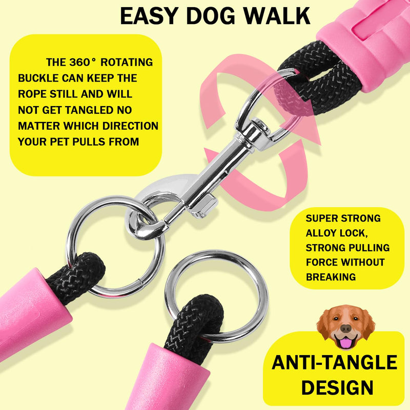 Hands Free Double Dog Leash, No Tangle Double Dog Leash, Adjustable Handles Fit Small, Medium and Large Dogs (Black) Black - BeesActive Australia