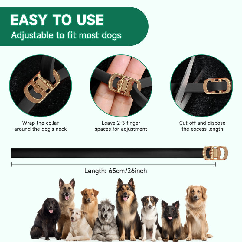 Woyamay 4 Pack Flea Collar for Dogs, Flea and Tick Prevention for Dogs, 32 Months Dog Flea and Tick Treatment, Adjustable Dog Flea Collars, Dog Flea Treatment Collar, Flea Treatment for Dogs, Black
