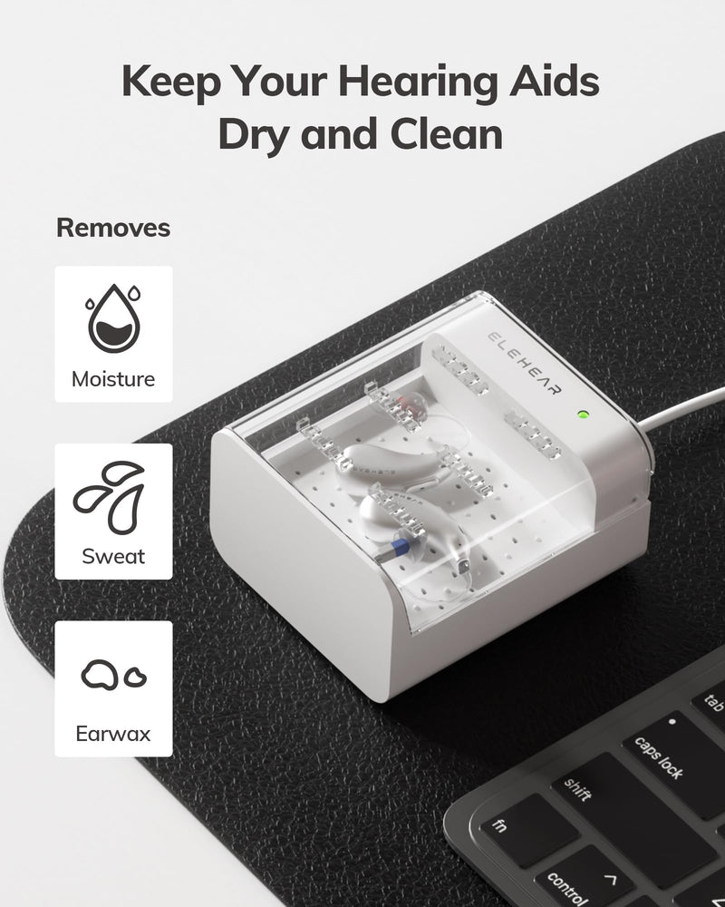 ELEHEAR Hearing Aid Dryer & Dehumidifier for Amplifiers and Earbuds