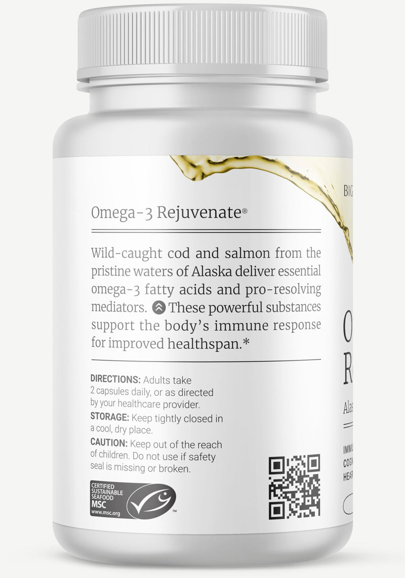 BIG BOLD HEALTH Omega-3 Rejuvenate Wild Alaskan Fish Oil Supplement with PRMs ⎹ EPA, DHA, & DPA Fatty Acids ⎹ Vitamins A and D to Support Immune Balance & Brain Wellness (60 Softgels) 60 Count (Pack of 1)