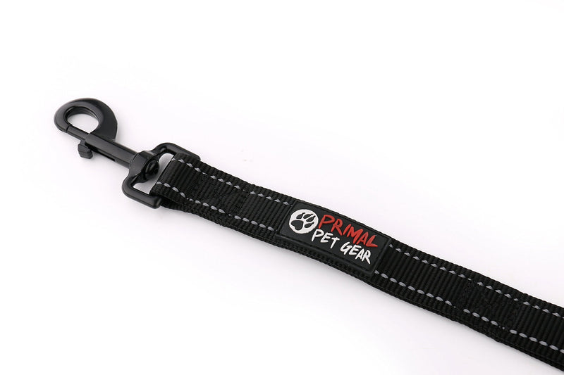 Dog Leash 6ft long,Traffic Padded Two Handle,Heavy Duty,Reflective Double Handles Lead for Control Safety Training,Leashes for Large Dogs or Medium Dogs,Dual Handles Leads(Black) Black-Blue - BeesActive Australia