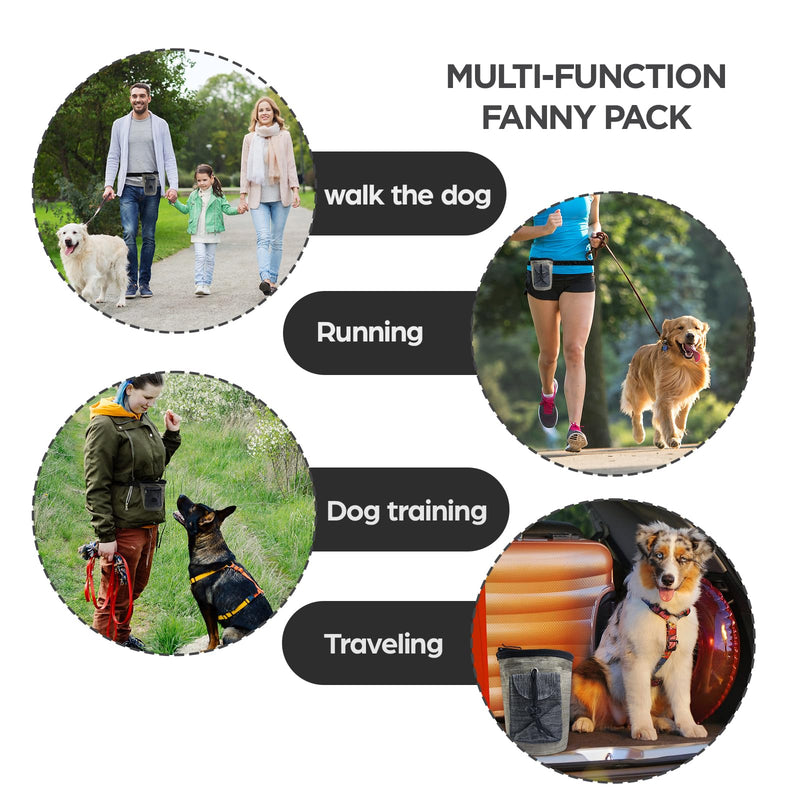 Dog Treat Pouch Training Bag - Pet Training Bag with Closure for Treats, Kibbles and Toys, Dog Training Supplies for Walking Bag with Waist Belt Pet Training Walking & Rewarding Holder - BeesActive Australia