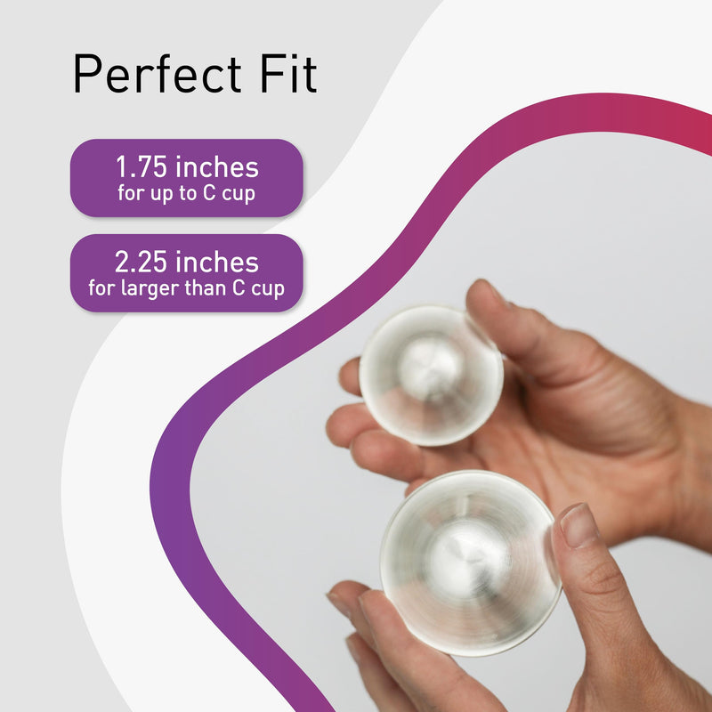 Silver Nursing Cups for Breastfeeding Newborn - Nipple Shields - Breast Shields for Nursing New Moms - Silver Nipple Covers Breastfeeding - Pack of 2 - Frankie Baby Regular - BeesActive Australia