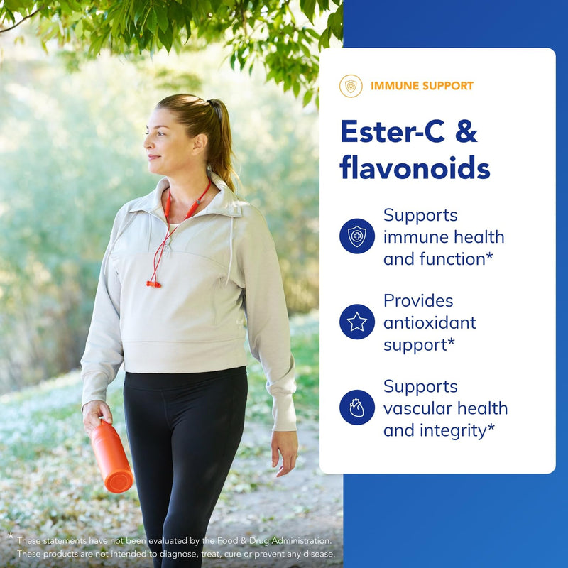 Pure Encapsulations Ester-C & Flavonoids, 180 Capsules | Vitamin C Supplement for Antioxidants - Immune and Vascular Support* with Calcium and Rutin, Easy-to-Absorb Form of Vitamin C 180 Count (Pack of 1)