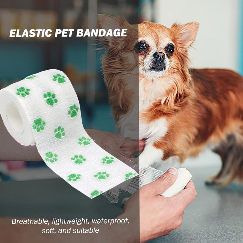6 Rolls Vet Wrap Tape Bulk 1 Inch, Waterproof Self Adherent for Horses Dogs Cats Animals Pets(Love, Horse, Leopard Print, cat and so one) who was injure or Have Wounds (Cartoon) - BeesActive Australia