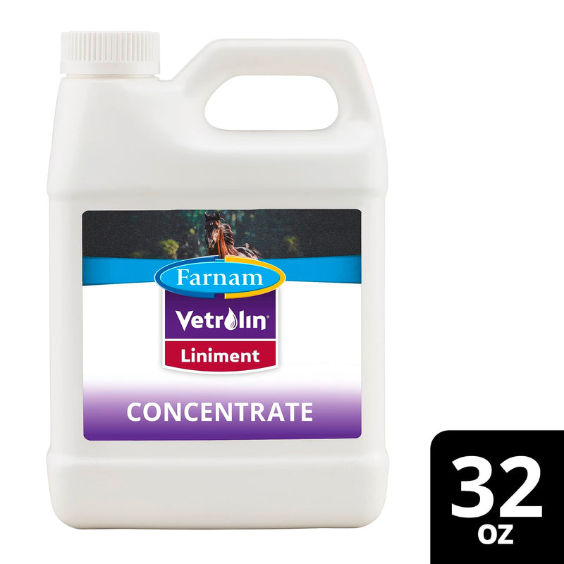 Farnam Vetrolin Horse Liniment for Muscle Soreness, Stiffness and Inflammation Relief on Horses, Helps Reduce Swelling, Aids in Pain Relief, 32 Oz. Quart - BeesActive Australia