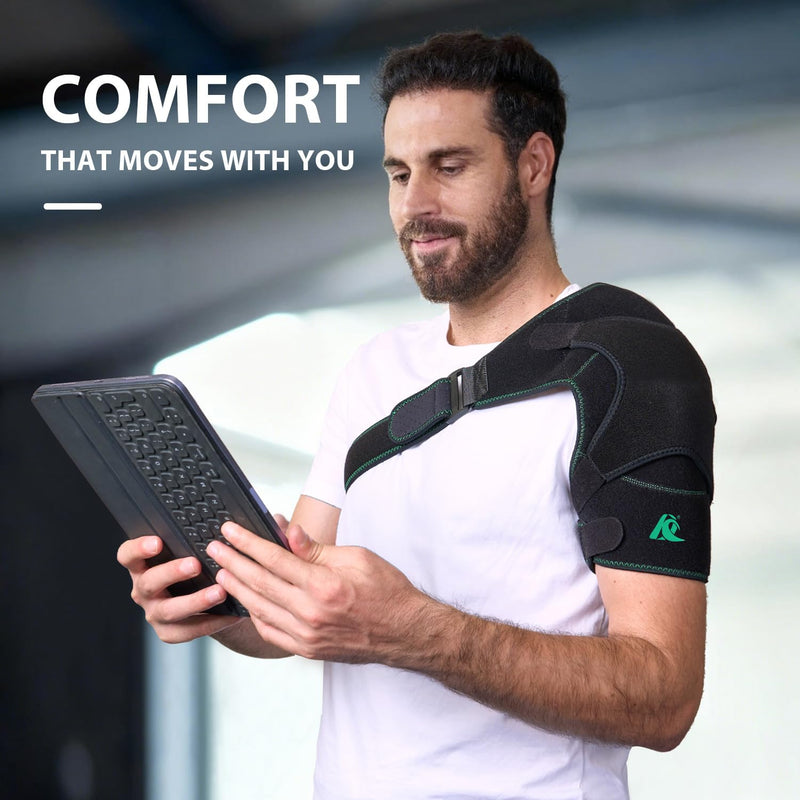 KD Shoulder Ice Pack Brace: Cold & Hot Gel Therapy Wrap for Shoulder Pain, Rotator Cuff, and Post-Surgery Recovery Regular
