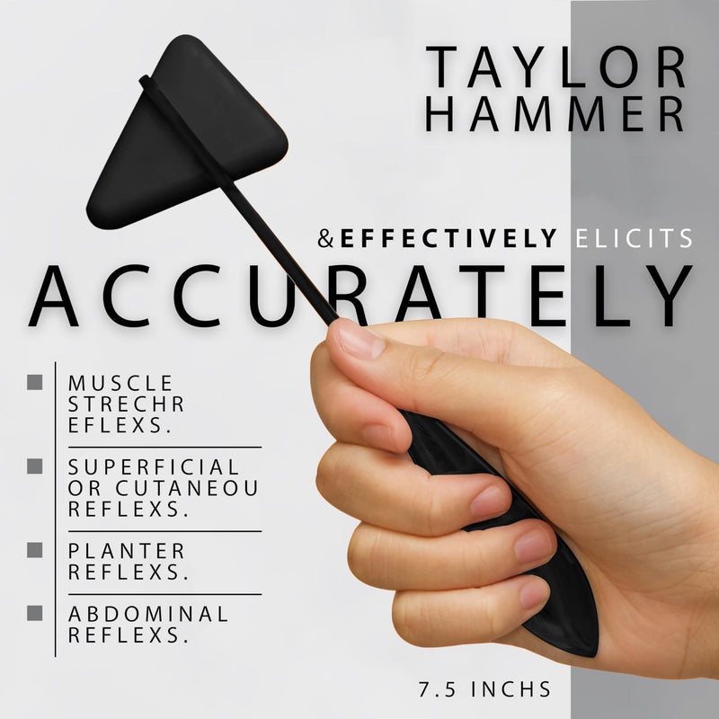 Multi Purpose Diagnostic kit for Neurological, EMT and Eye EXAM, Reflex Percussion Taylor Hammer + Penlight + Tuning Fork C 128 C 512 + Bandage Scissors 5.5"