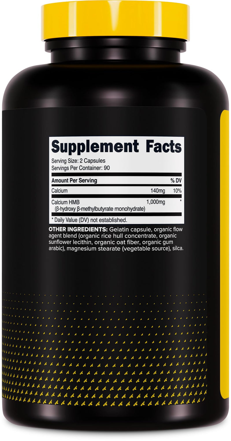 Primaforce HMB (Beta-Hydroxy Beta-Methylbutyrate) 1000mg, 180 Capsules | Gluten Free and GMO-Free Supplement