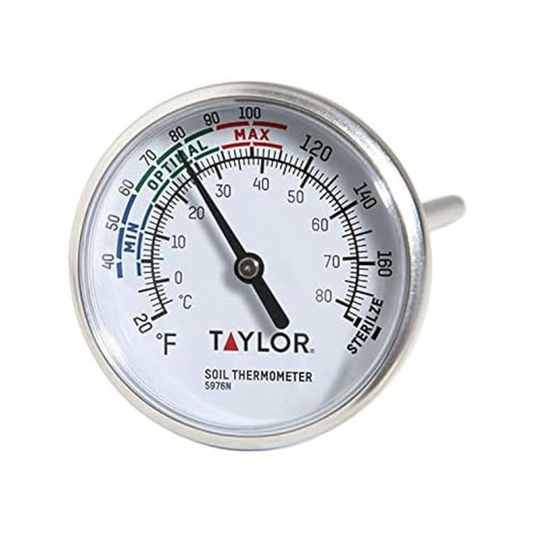 Taylor Soil Testing Thermometer, Gardening Tool for Plant Care, Gardening, Lawn, Farm, Outdoor Use, 4" Inch Stem - BeesActive Australia