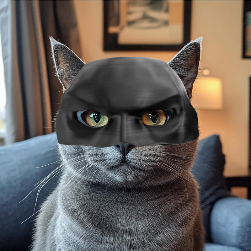 Pet Cat Bat Mask, Multicolour Bat Cat Mask Cosplay Hat, BatCat Avenger Mask Funny Festival Costumes Accessories for All Cats Black For Large Cats - BeesActive Australia