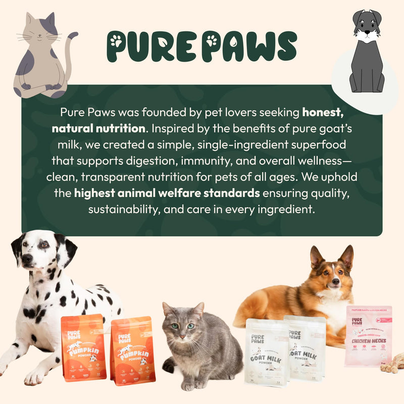Organic Pumpkin Powder for Dogs, Puppies, Cats, and Kittens: Your Pet's Essential Digestive Supplement 7.5oz