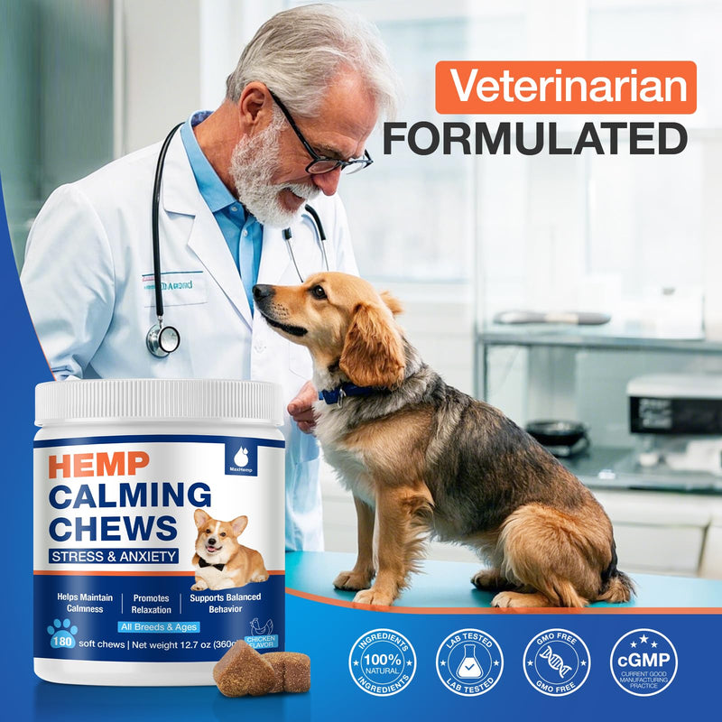Неmр Calming Chews for Dogs - Advanced Dog Calming Chews - Anxiеty Rеlief Treats Help with Composure, Separation, Barking, Thunderstorms, 0305