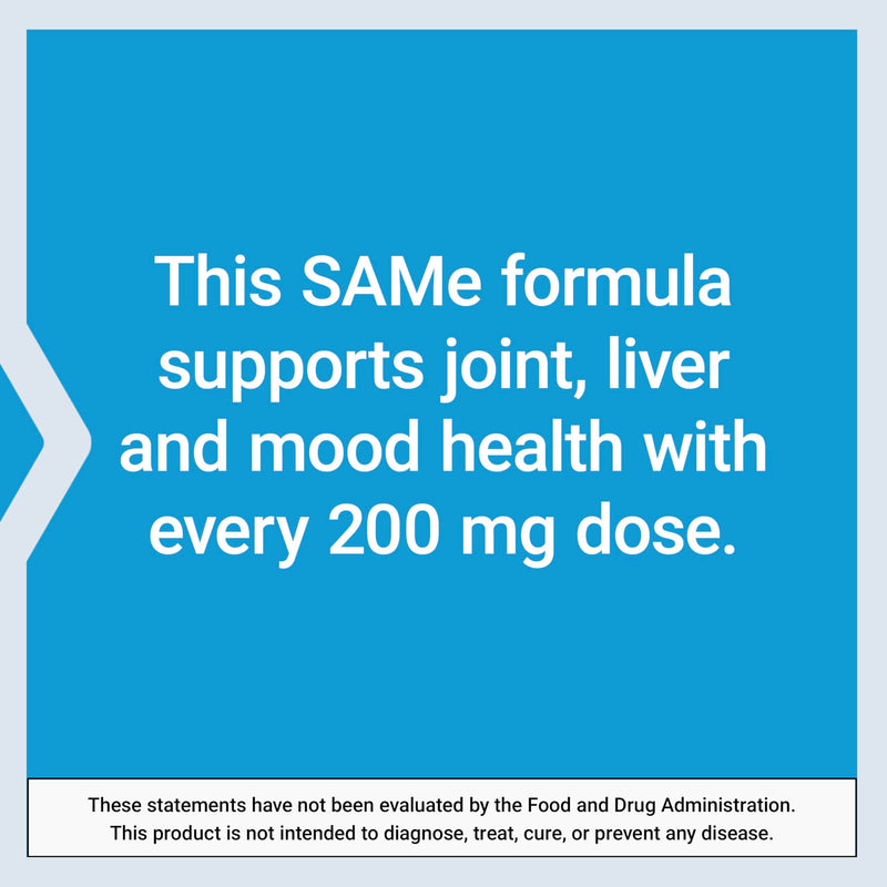 Life Extension Same, Mood, Joint & Liver Support, Gluten-Free, Non-GMO, Vegetarian, 30 Tablets | Mood, Joint & Liver Support, Gluten-Free, Non-GMO & Vegetarian