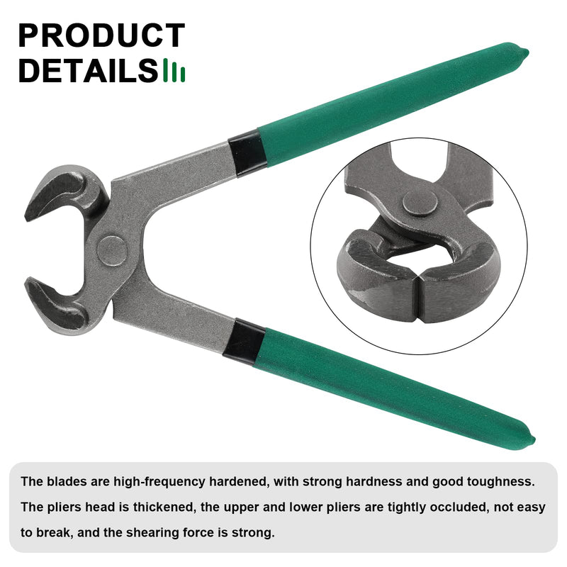 Goats Hoof Nipper 8" Carbon Steel Farrier Tool Multi-Purpose Hoof Trimmers with Plastic Grips for Cattle Sheeps Horses 8in. Green - BeesActive Australia