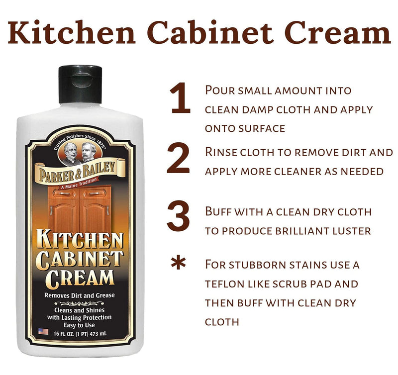 Parker and Bailey Kitchen Cabinet Cream-Wood Cleaner-Grease Remover 16 oz (1) 1 - BeesActive Australia