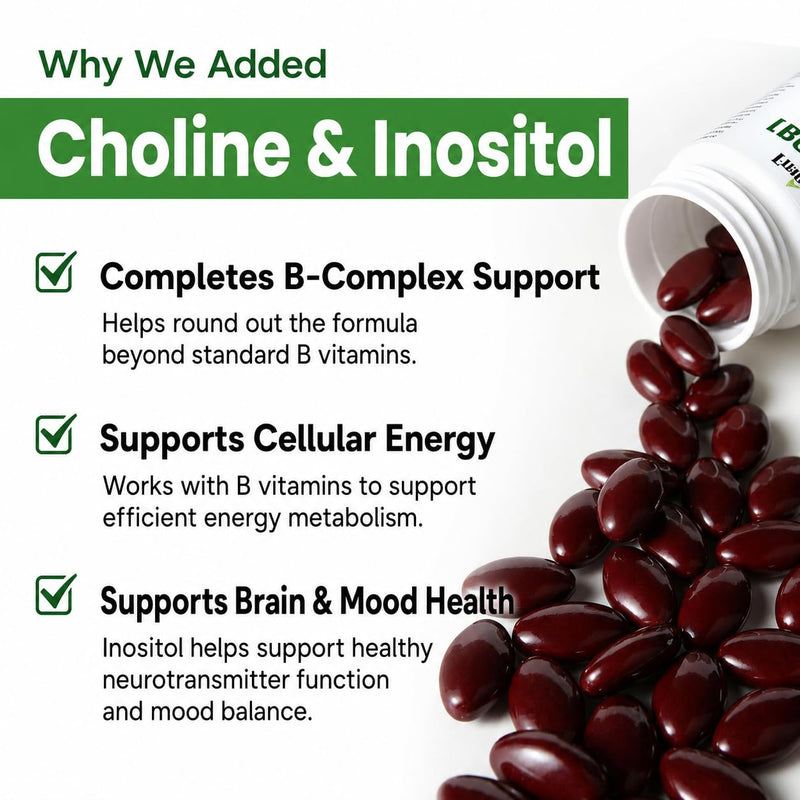 Liposomal B Complex for High Absorption Methylated B12,L-Methyfolate(5-MTHF),Full Active B Vitamins with Choline Inositol-Vegan, Non-GMO,3 Month Supply 30 Count (Pack of 3)