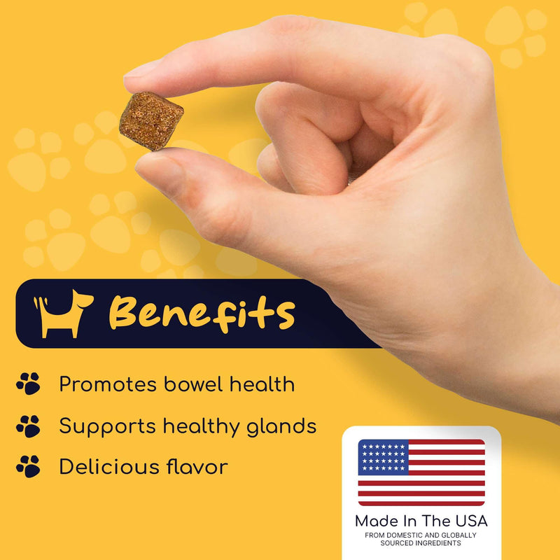 Glands Bowel Support - 120 Delicious Scoot Soft Chews for Scooting, Healthy Anal Glands, and Digestive Health - Made with Pumpkin Powder for Dogs - PawsPlanet Australia