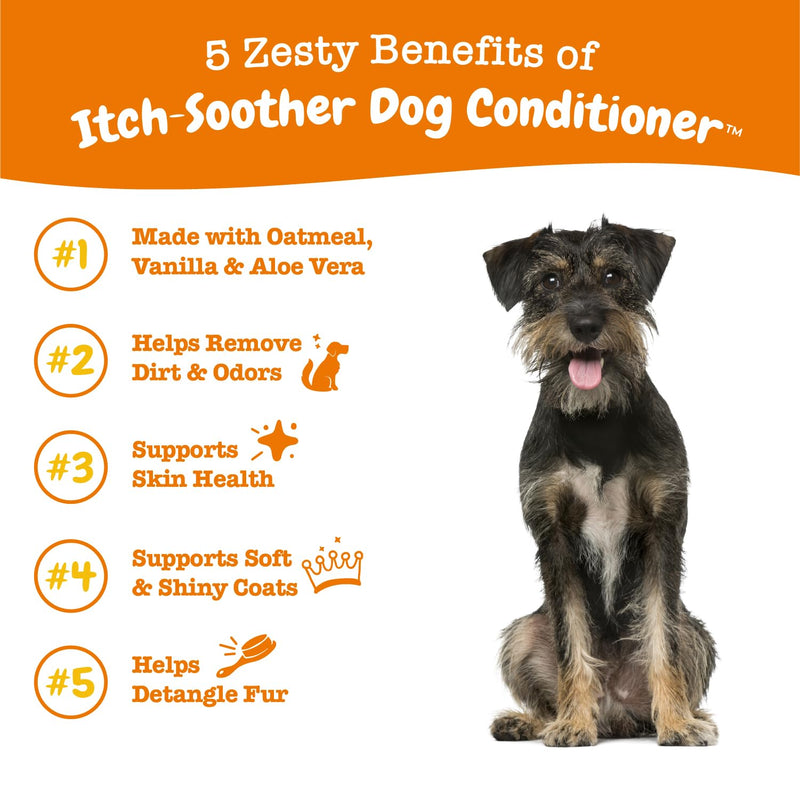 Dog Conditioner with Oatmeal, Aloe Vera & Shea Butter - Natural Grooming Pet Wash for Skin & Coat - Anti Itch Formula - Vanilla Bean Scent - 16 OZ - BeesActive Australia