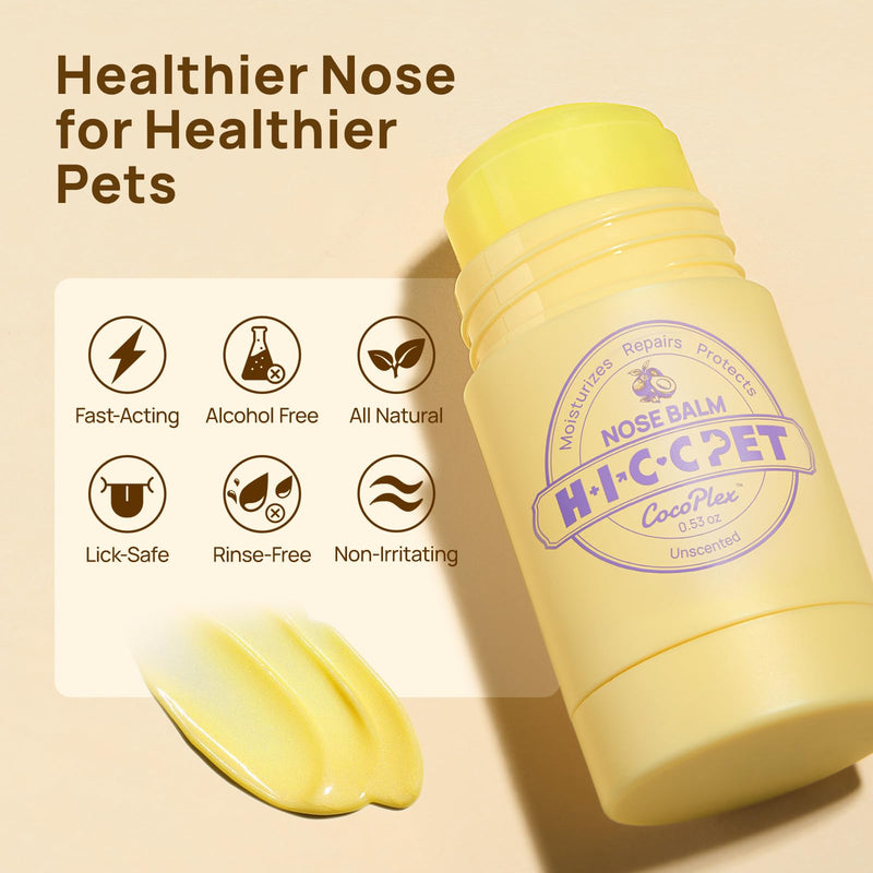 HICC PET Dog Nose Balm, Moisturizes, Soothes Dry & Cracked Skin, Dog Wrinkle Butter Cream for Frenchies with Fermented Coconut Oil, Natural Ingredients, Horse Hoof, Joint Care, 30g