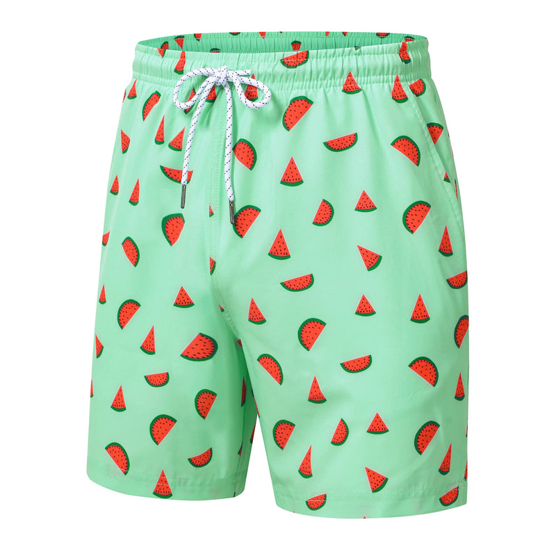 YuKaiChen Men's Swim Trunks Quick Dry Beach Shorts with Mesh Lining 30 1-watermelon