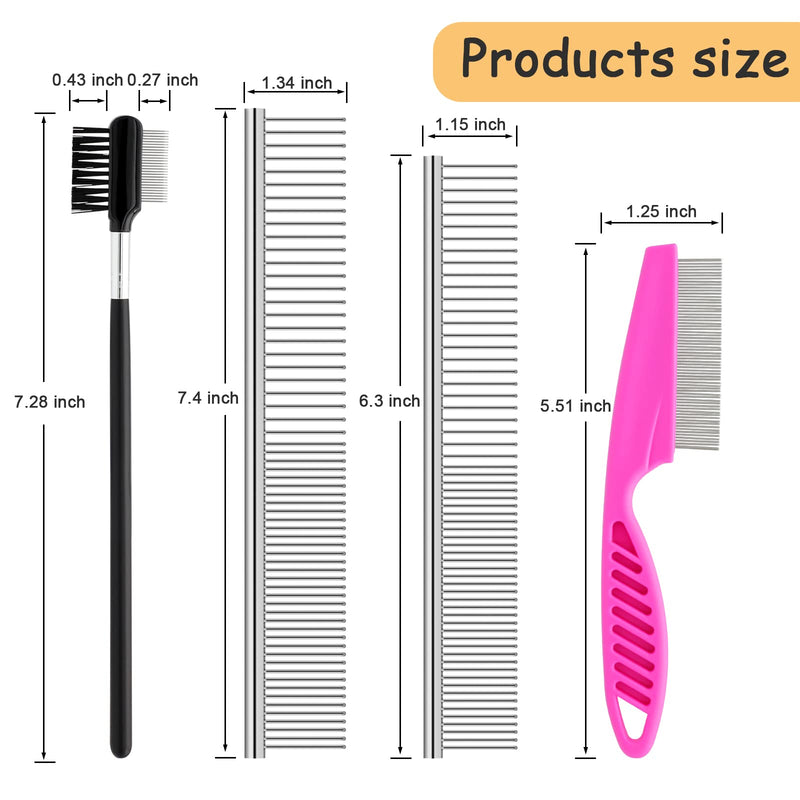 Dog Combs for Grooming, Fine Tooth Dog Eye Comb, Tear Stain Remover Comb for Small Dogs Cats Poodle(10 Pack) - BeesActive Australia