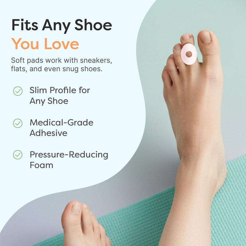 ZenToes Corn Pads for Toes, Anti-Friction Callus Cushions for Sensitive Skin, Soft Corn Cushions, Waterproof & Breathable, 36 Count 36 Count (Pack of 1) - BeesActive Australia