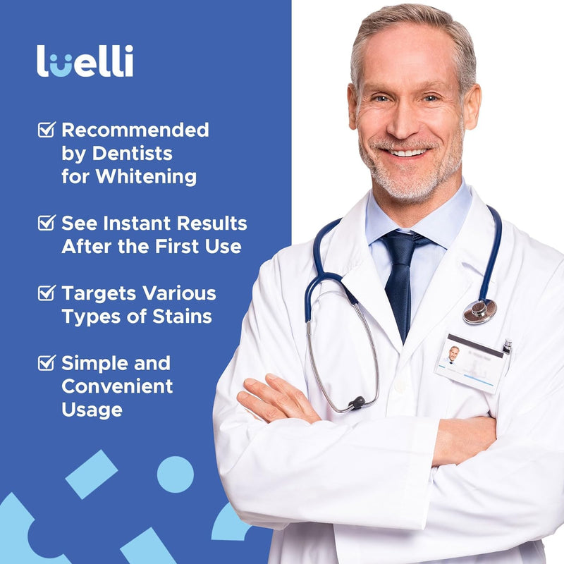 Luelli Teeth Whitening LED Kit for Sensitive Teeth: Easy Stain Remover with peroxide Gel - 10 Mins Daily Treatment for Adult Teenagers Unflavor - BeesActive Australia