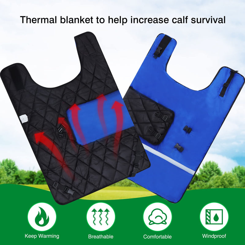 Calf Goat Blanket Jackets Saver Coat for Winter Waterproof Livestock Calves Warm Blankets (Cotton-Padded) cotton-padded - BeesActive Australia
