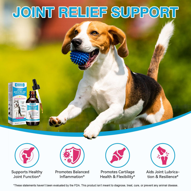 Glucosamine for Dogs, Liquid Hip and Joint Supplement for Dogs Pain Relief,Supports for Joint, Muscles, & Ligaments Health