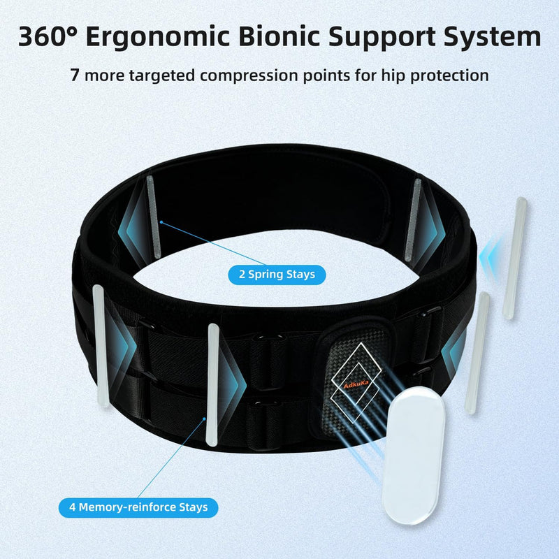 Sacroiliac SI Joint Hip Belt for Women and Men - 8x Maximum Compression and Anti-slip - Sciatica Belt and Lower Back Support Brace - Hip Braces for SI Joints Pain, Pelvic Support (XL/XXL) XL/XXL