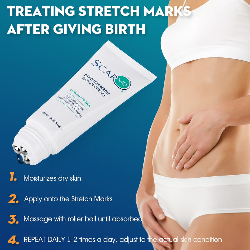 Stretch Mark Repair Cream is Formulated with Botanical Ingredients to Effectively Minimize Stretch Marks for a Smoother, More Even Skin Tone 3.52 f oz Stretch Mark Repair Cream - BeesActive Australia