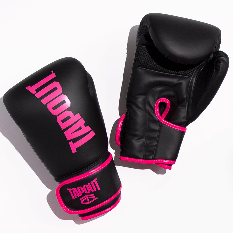 TAPOUT Boxing Gloves with Breathable Mesh Palm for Men and Women in Training, Muay Thai, Kickboxing, Sparring, and MMA Bubble Gum Pink 10 oz