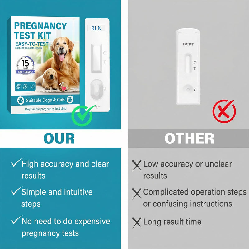 Dog Pregnancy Test Kit at Home - Accurate and Fast Dog Pregnancy Test, Convenient & Disposable Pregnancy Tests Strip (1PCS) 1 Count (Pack of 1)