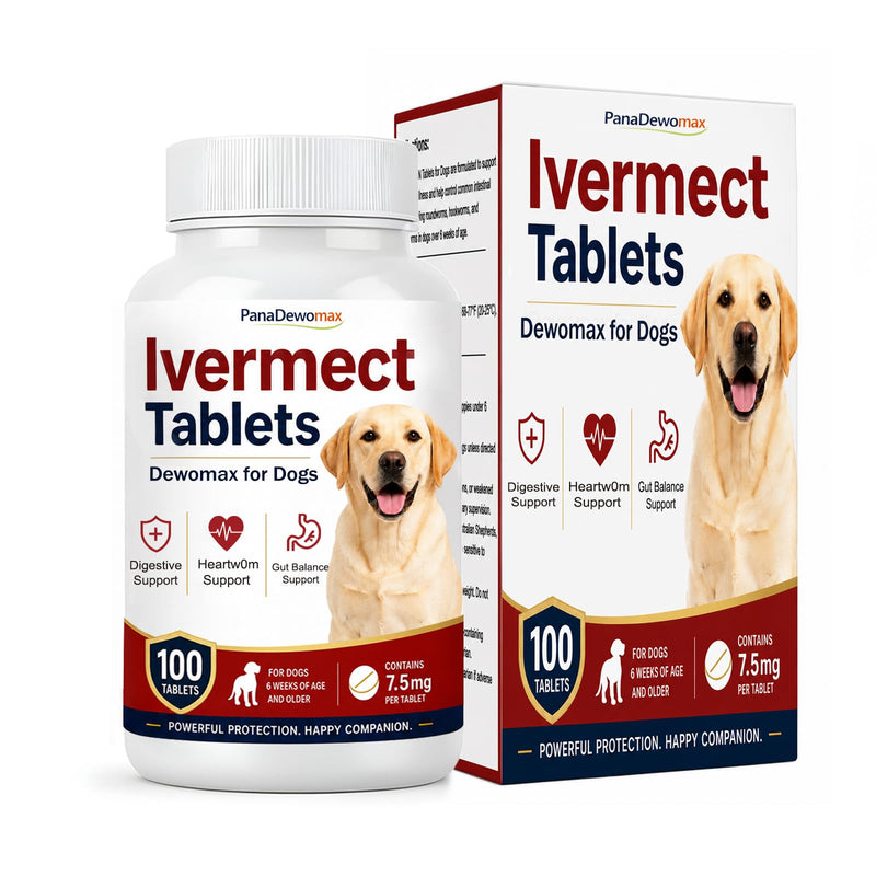 lvermect for Dogs Broad Spectrum Dewomax for Canine Heart Wellness and Gut Health Detox, Promotes Immune & Digestive (100 Count)
