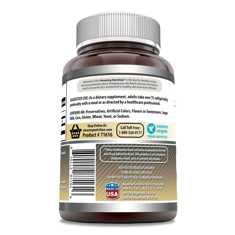 Amazing Formulas Lecithin 1200 mg Softgels Supplement | High Potency | Non-GMO | Gluten Free (1 Pack, 120 Count) 1 Count (Pack of 1) - BeesActive Australia